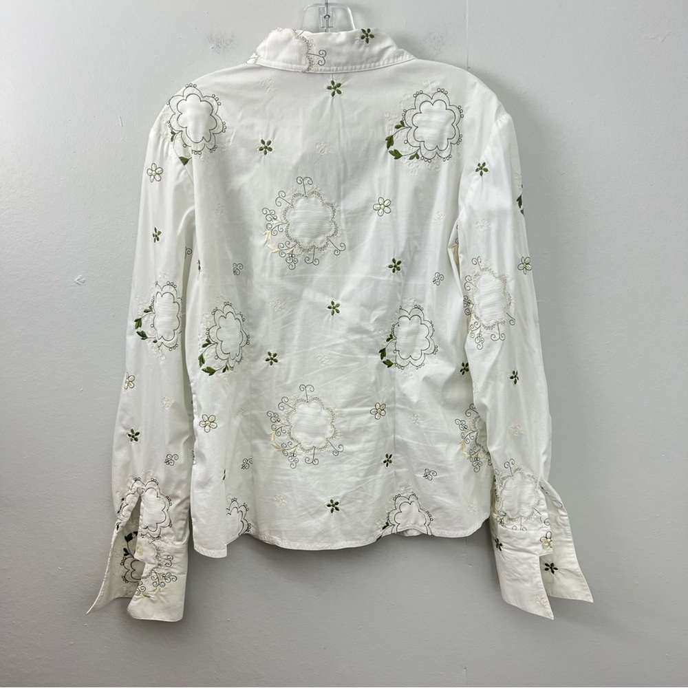 Samuel Dong Floral Embroidered Top Y2K - Picture 3 of 7